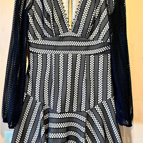 Dress - Black lace overlay fit and flare Lulu's dress - Picture 6 of 10